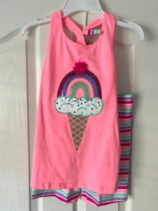 Cynthia Rowley New Girl 's Top & Shorts (striped) Combo - Size M (7/8) - Picture 1 of 5