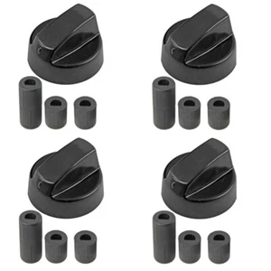 4x Oven Knobs Black White Switch Universal Hob Control Knob Replacement - Picture 1 of 11
