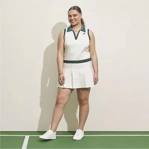 Prince Pickleball Women's Collared Pleated Dress - White XL tennis NWT - Picture 1 of 5