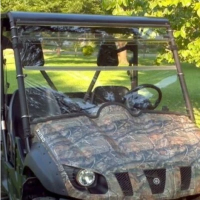 Yamaha Rhino 450,660,700 All Years, Clear Folding Windshield..A Full 1/4" THICK - Image 1 of 2