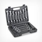 12 Piece Ratchet Spanner Set from 6mm to 17mm, DIY Set w/ Robust Carry Case