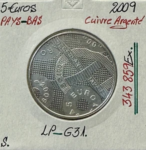 PAYS-BAS - 5 EURO 2009 en Cuivre Argenté // Qualité : SUP - Picture 1 of 2