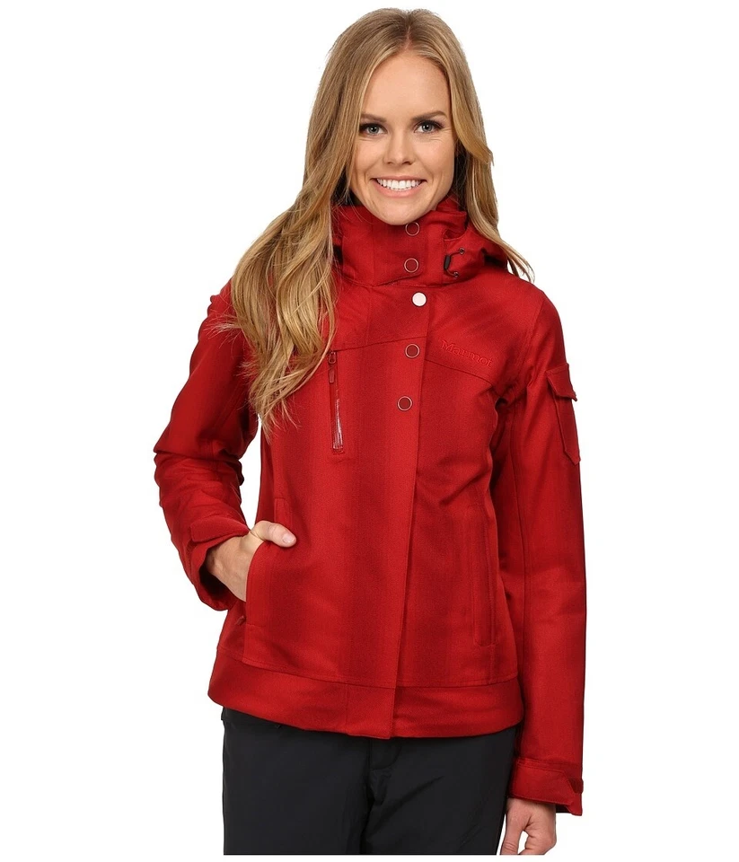 Marmot 241475 Womens Diva Waterproof Breathable Jacket Dark Crimson Size X-Large - Image 1 of 2