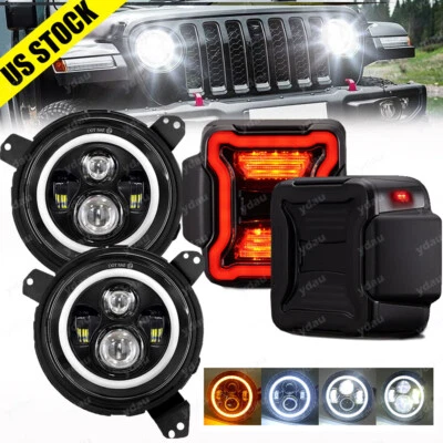 9"inch Led Headlights DRL & Tail Lights Combo Kit For Jeep Wrangler JL 2018-2024 - Image 1 of 4