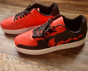 Nike Air Sneakers Broken Swoosh Red and Black Men's, no size tag (fits 10.5) - Picture 1 of 5