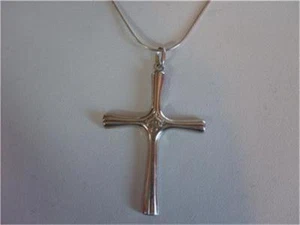 Collar cruzado vintage de plata esterlina Taxco marcado ""TC"" 925 - Imagen 1 de 4