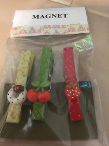 Handmade Clothespin Refrigerator Magnets - Picture 1 of 2