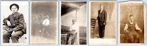 LOT/5 RPPC MÄNNER FRÜHE 1900er HÜBSCHE ADRETTE JUNGS ZUSTAND VARIIERT POSTKARTE #6 - Bild 1 von 7