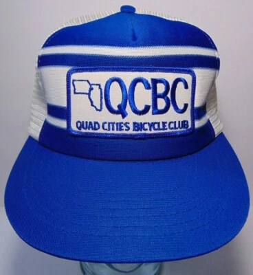 Antigua gorra de parche de club de bicicletas de quad cities de colección de los años 80 gorra de camionero snapback  Foto 1 de 4