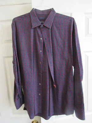 Camisa de manga larga para hombre Zachary Prell XL multicolor rojo/negro 100 % algodón Foto 1 de 3