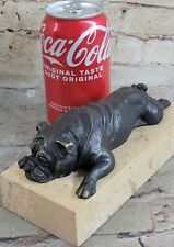 Messingskulptur Handgemacht Statue Tier Englisch Bulldogge Hund Tier Figur
