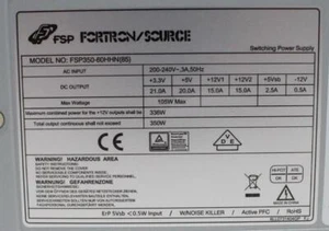 FSP Fortron/Source FSP350-60HHN(85) ATX Netzteil 350 Watt   #301594 - Bild 1 von 2