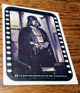 1977 Topps #23 Star Wars Darth Vader David Prowse Sticker VG 20th Century FOX RC