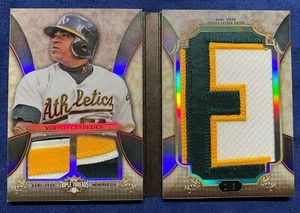 YOENIS CESPEDES 2013 Triple Threads LETTER plus RELIC BOOK "E" Patch # 2/3 - Picture 1 of 2