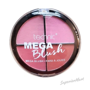 Technic Pink Shimmer Blusher Mega Compact Blusher Palette Pressed Powder - Picture 1 of 2
