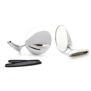 Alfa Romeo 105 series Spider Chrome Round style Stainless Door Mirror pair - Picture 1 of 6