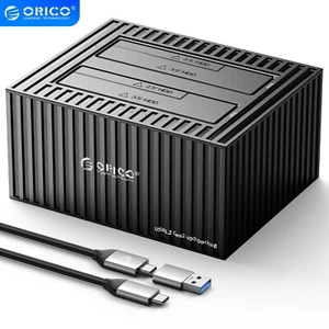 ORICO 2 Bay Hard Drive Docking Station USB C 3.1 SATA for 3.5/2.5 \'\'HDD/SSD US - Picture 1 of 12