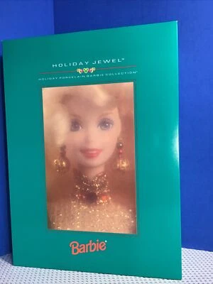Muñeca Barbie de porcelana Holiday Jewel 1995 - NRFB, completa con caja de envío Foto 1 de 2