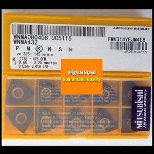 10 PIEZAS en CAJA Original MITSUBISHI WNMA080408 UC5115 WNMA432 Inserto de Carburo Nuevo - Imagen 1 de 1