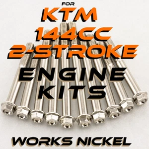 Kit de pernos de motor de níquel funciona para modelos KTM 144cc SX de dos tiempos - Imagen 1 de 12