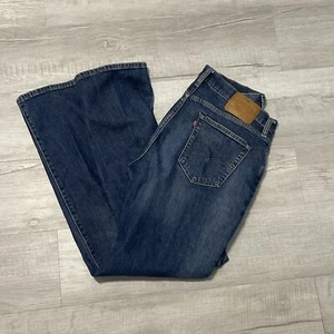 Levi’s 514 Straight Fit Jeans Men’s 34x32 Big E Red Tab Dark Wash Denim Premium - Picture 1 of 11