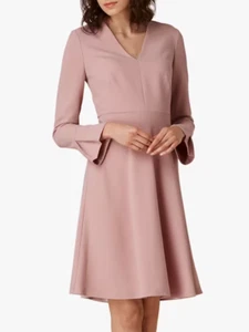 L. K. BENNETT Dress Amana Core Dusty Rose Pink Long Sleeve Evening Formal UK8 - Picture 1 of 10