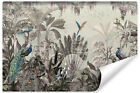 Muralo Włóknina Samoprzylepna fototapeta tropikalne ROŚLINY Ptaki Natura Vintage