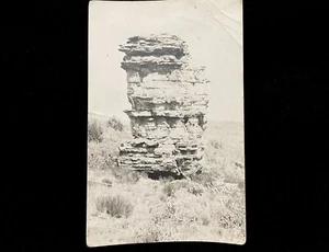 FOTO DE BARRIO TUCUMCARI NUEVO MÉXICO FORMACIÓN ROCOSA NATURAL RPPC AZO 1910s - Imagen 1 de 4