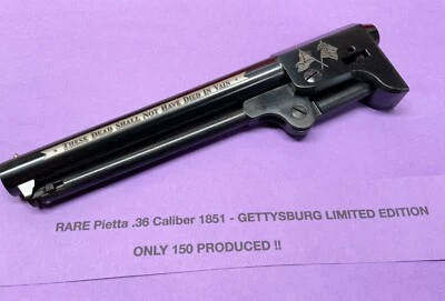 Revólver Pietta 1851 GETTYSBURG EDICIÓN LIMITADA RARO. Barril calibre 36 7,5" Foto 1 de 4