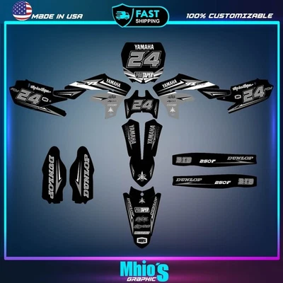Kit calcomanías gráficas pegatinas Yamaha YZ250F 2019-2023 YZ450F 2018-2022 personalizado Foto 1 de 4