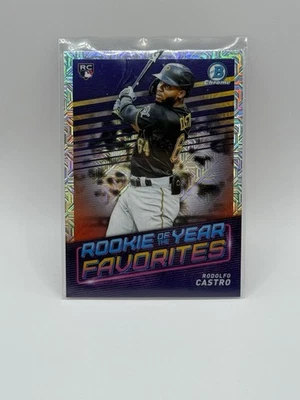 2022 Bowman Rookie of the Year Favorite Rodolfo Castro ROYF-12 Mojo Refractor RC - Image 1 of 2