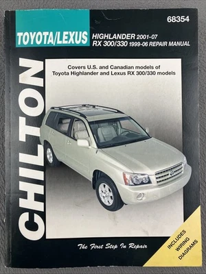 Toyota Highlander Lexus RX 300 330 1999-2007 Import Werkstatthandbuch Chilton - Image 1 of 4