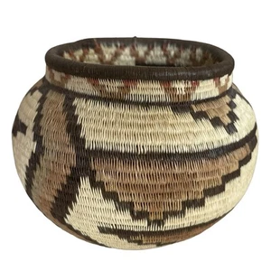 Vintage Wounaan Woven Basket Embera Darien Traditional Handmade Rain Forrest - Picture 1 of 7