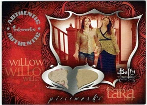 Buffy TVS Connections Dual Pieceworks Card PWC-3 Alyson Hannigan & Amber Benson - Picture 1 of 2