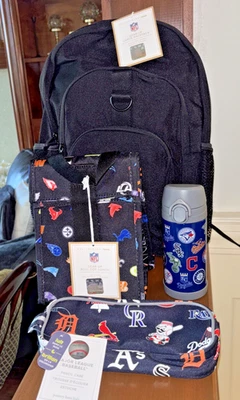 Pottery Barn School GRANDE ESPALDA ALMUERZO AGUA Béisbol Viaje Deporte BOLSO NFL Niño Foto 1 de 4