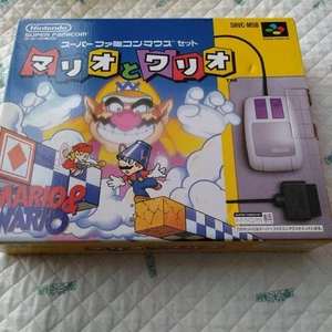 Nintendo Super Famicom SFC Mario and Wario Mouse Set Box Japan - Picture 1 of 13