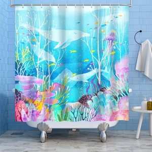 Vimorco Duschvorhang Unterwasser 72" B x 72" L (1er Pack), Welt - Bild 1 von 7