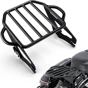 Detachable 2-Up Luggage Rack Fit For Harley Road King Street Electra Glide 09-21 - Picture 1 of 12