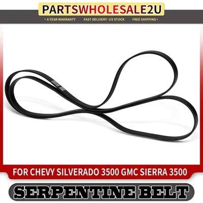 Cinturón serpentino de 118,74 pulgadas para Chevy Silverado 2500 HD GMC Sierra 2500 HD Hummer Foto 1 de 4