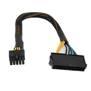 24-Pin auf 10-Pin Adapterkabel ATX PSU Hauptstromversorgungskabel Geflochte1103 - Afbeelding 1 van 6