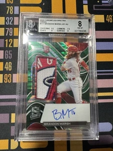 2022 Panini Spectra Brandon Marsh Rookie RC Patch Auto /5 #111 Angels Phillies - Picture 1 of 6