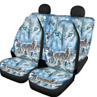 Snow Wolf Printed Car Universal Seat Cover Cushion Fabric Four Seasons Universal