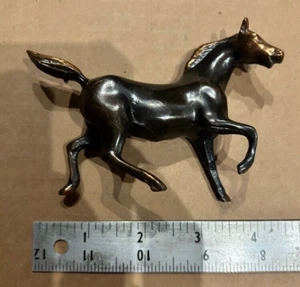 Vintage Cast Copper Bronze Finish Horse Stallion Figure Statue - Picture 1 of 2