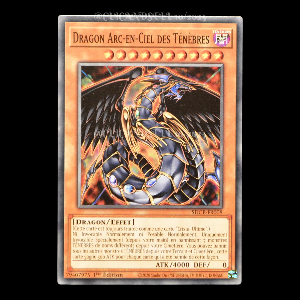 carte YU-GI-OH SDCB-FR008 Dragon Arc-en-Ciel des Ténèbres Co - Photo 1/1