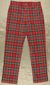 Boys Vineyard Vines Holiday Breaker Pants 18 red plaid 30 x 29 - Picture 1 of 6