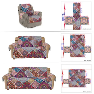 Bohemian Mandala Floral Sofa Covers Settee Couch Protect Slipcover 1/2/3 Seater - Imagen 1 de 14
