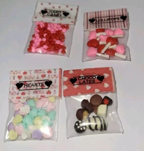 Dollhouse Bagged Valentine Candy Lollipops Hearts Chocolates Hard Candy - Picture 1 of 6