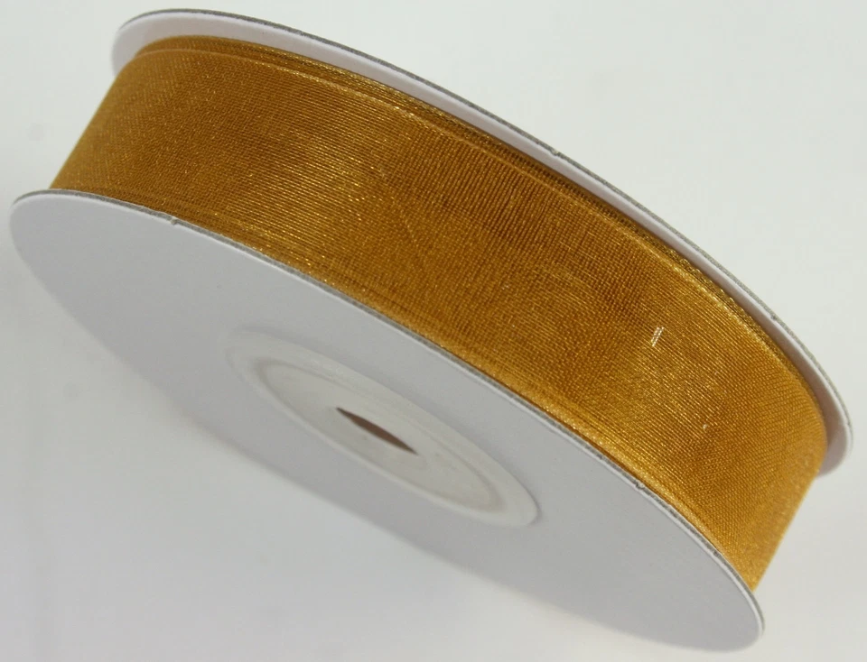 5/8" Organza Sheer Plain Ribbon 100% nylon Choose Color and Yards Amount - Image 1 of 2