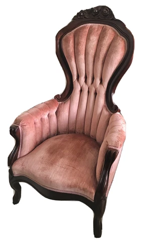 His and hers (photo 1 & 2) vintage Victorian style carved parlor chairs Cover