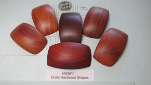 EXOTIC HARDWOOD BLANKS Stunning Wood Grains CURVED SHAPE Warm COLORS 2 1/4" X 4" - Picture 1 of 16